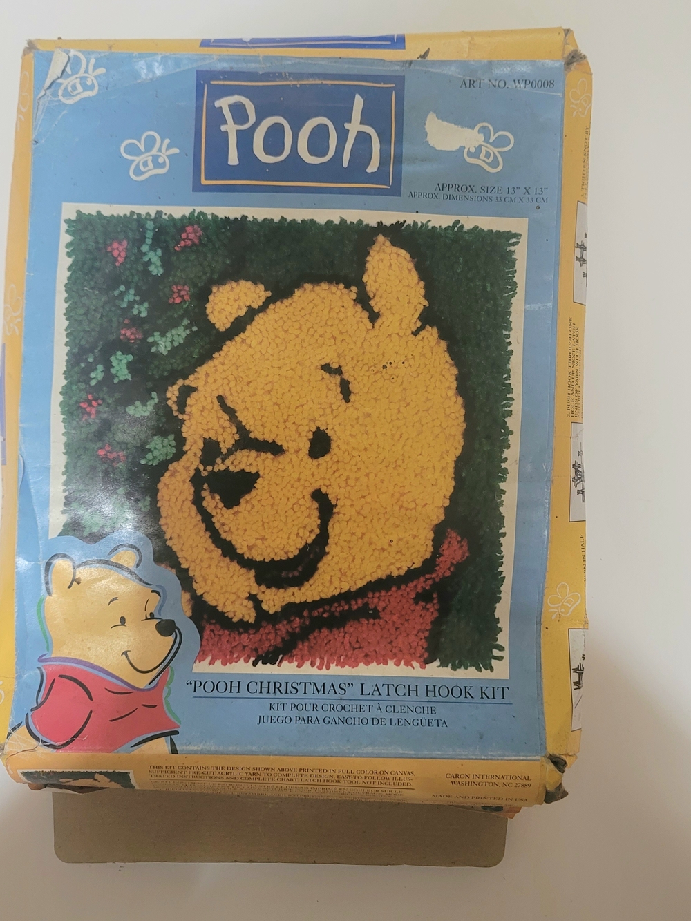 Disney Pooh Christmas Latch Hook Kit - Yellow, Red, Green, Black